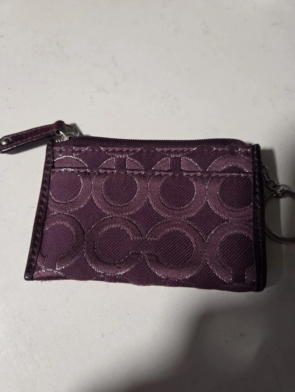 EUC Coach Credit Card Holder With Key Chain.